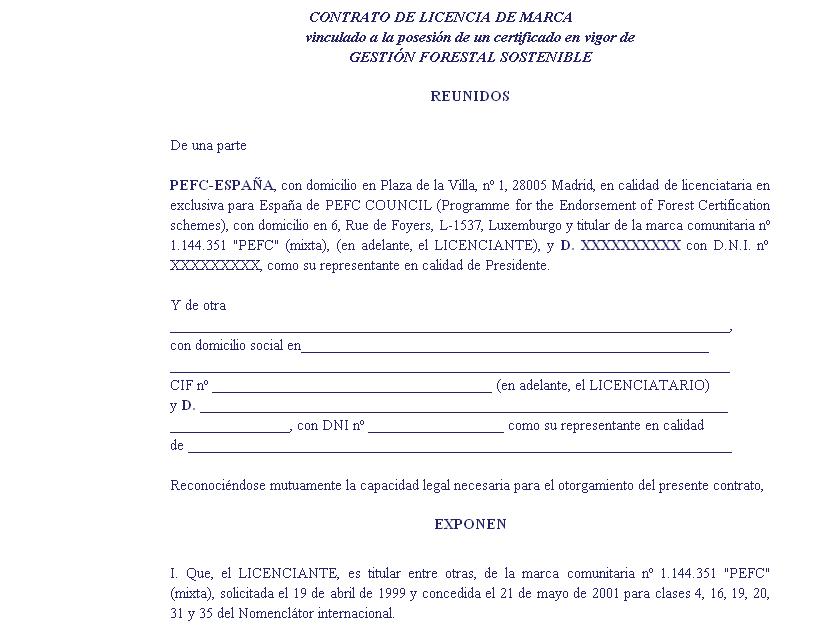 Modelo de Contrato de Licencia de Marca