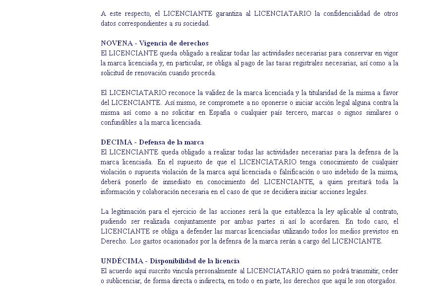 Modelo de Contrato de Licencia de Marca